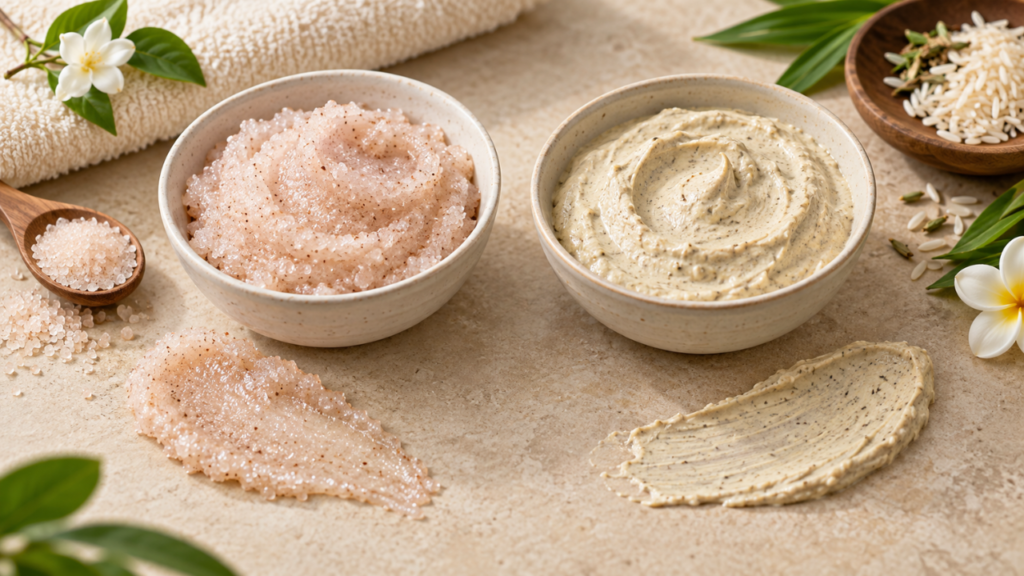 Perbedaan body scrub dan lulur berdasarkan tekstur dan bentuk produk